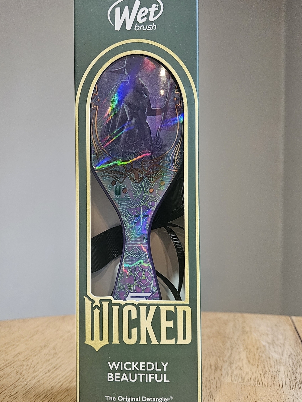 Wicked Iridescent Purple Detangler Brush Wickedly Beautiful With Bow Clip